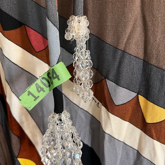 RARE Vintage 1960’s Emilio Pucci Signature Print Jersey Dress w/ beaded belt - Picture 9 of 10